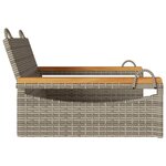 vidaXL Balancelle gris 63x62x40 cm résine tressée
