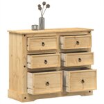 vidaXL Commode Corona 110x43x91 cm bois massif de pin