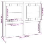 vidaXL Tête de lit Blanc 125 5x4x100 cm Bois massif de pin