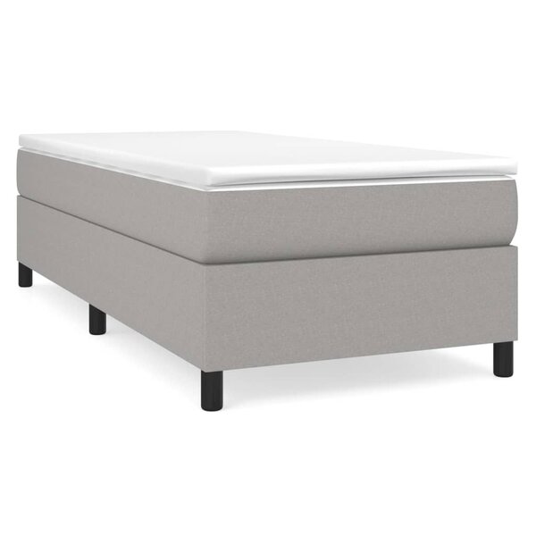 vidaXL Sommier à lattes de lit avec matelas Gris clair 80x200 cm Tissu