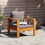 vidaXL Chaise de jardin avec coussins bois massif d'acacia