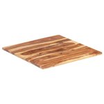 vidaXL Dessus de table bois massif d'acacia 25-27 mm 80x80 cm