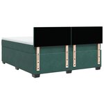 vidaXL Sommier à lattes de lit et matelas Vert foncé 180x200cm Velours