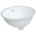 vidaXL Évier de salle de bain blanc 49x40 5x21 cm ovale céramique