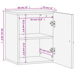 vidaXL Armoire de salle de bain murale 38x33x48cm bois massif manguier