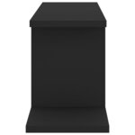 vidaXL Étagère TV murale Noir 125x18x23 cm Bois d’ingénierie