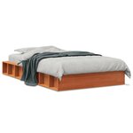 vidaXL Cadre de lit sans matelas cire marron 90x200 cm bois pin massif