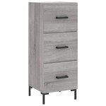 vidaXL Buffet haut Sonoma gris 34 5x34x180 cm Bois d'ingénierie