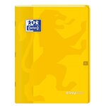 Cahier Easybook agrafé 24x32cm 96 pages grands carreaux 90g jaune x 10 OXFORD