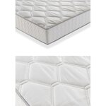 Ensemble matelas ressorts + sommier tapissier 90 x 190 - Epaisseur 23 cm - Confort équilibré - Galon gris