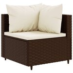 vidaXL Salon de jardin avec coussins 8 Pièces marron résine tressée