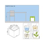 LECHUZA Jardinière CANTO Premium 40 LED Low ALL-IN-ONE 40x40cm charbon