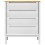 vidaXL Commode FLORO blanc bois de pin massif