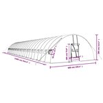 vidaXL Serre avec cadre en acier blanc 144 m² 24x6x2 85 m