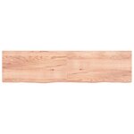 vidaXL Étagère murale marron clair bois chêne massif traité
