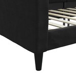 vidaXL Lit de repos noir 90x190 cm tissu