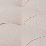 vidaXL Banc Lin Bois massif 150 x 40 x 48 cm Blanc crème