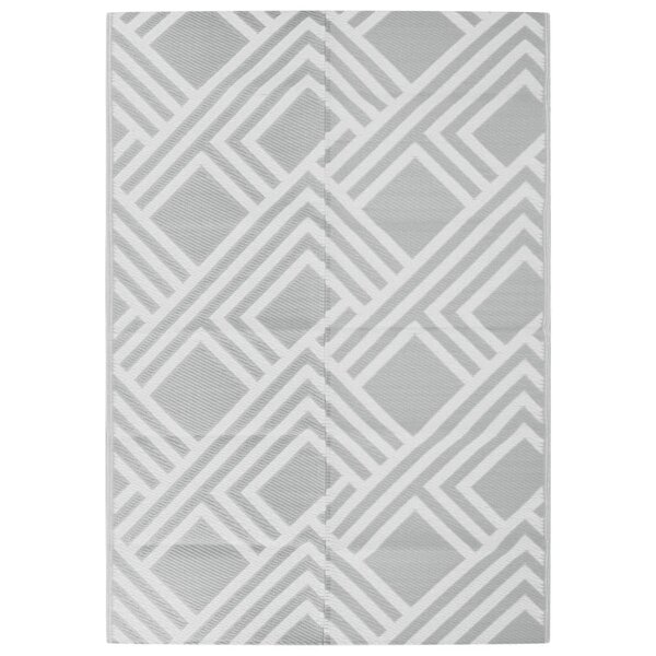 vidaXL Tapis d'extérieur gris 140x200 cm PP