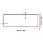 vidaXL Étagère murale 100x40x(2-4) cm bois de chêne massif non traité