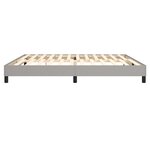 vidaXL Cadre de lit sans matelas gris clair 200x200 cm tissu