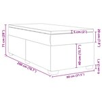 vidaXL Sommier à lattes de lit avec matelas Gris 80x200 cm Similicuir