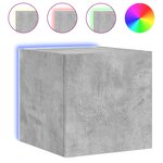 vidaXL Meubles TV muraux et lumières LED 2Pièces gris béton 30 5x35x30 cm