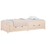 vidaXL Lit de jour sans matelas 90x200 cm bois de pin massif