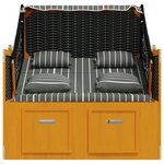 vidaXL Strandkorb avec coussins Résine tressée bois solide Noir gris