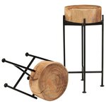 vidaXL Ensemble de tables d'appoint 2 Pièces Bois d'acacia massif