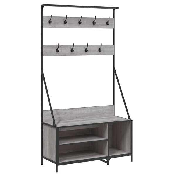 vidaXL Porte-vêtements et rangement des chaussures sonoma gris