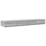 vidaXL Cadre de lit de rangement Gris Sonoma 135x190 cm