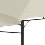 vidaXL Belvédère avec double toits étendus 3x3x2 75 m Crème 180 g/m²