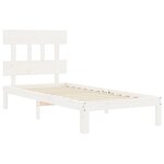 vidaXL Cadre de lit sans matelas blanc 100x200 cm bois de pin massif