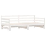 vidaXL Lit de jour avec lit gigogne blanc 90x190 cm bois de pin massif