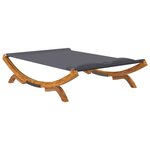 vidaXL Lit de repos extérieur 165x188 5x46 cm Bois courbé Anthracite