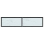 vidaXL Table console Marbre blanc 160x35x75 5 cm Verre trempé