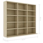 vidaXL Armoire à CD Chêne sonoma 102x23x89 5 cm Bois d’ingénierie