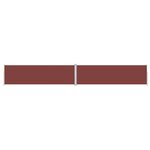 vidaXL Auvent latéral rétractable Marron 180x1200 cm