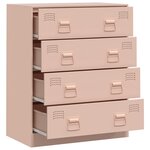 vidaXL Buffet rose 67x39x83 cm acier