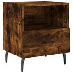 vidaXL Tables de chevet 2Pièces chêne fumé 40x35x47 5cm bois d’ingénierie