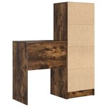 vidaXL Bureau avec rangement Chêne fumé Bois d'ingénierie