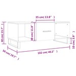 vidaXL Table basse chêne marron 102x50x40 cm bois d'ingénierie