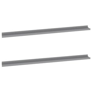 vidaXL Étagères murales 2 Pièces Gris 115x9x3 cm