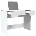 vidaXL Coiffeuse avec miroir blanc 100x45x76 cm