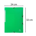 Chemise À Élastiques 3 Rabats Pp Opak - A4 - Vert Clair - X 50 - Exacompta