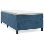 vidaXL Cadre de lit sans matelas bleu foncé 90x190 cm velours