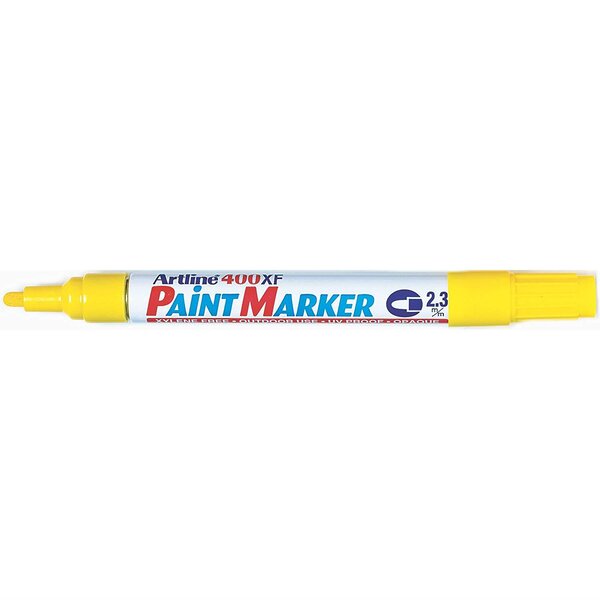 Marqueur 'Paint 400 XF' permanent indélébile pointe conique 2,3 mm jaune ARTLINE