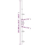 vidaXL Étagère d’angle de douche télescopique à 4 niveaux Argenté