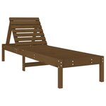 vidaXL Chaise longue marron miel 199 5x60x74 cm bois massif de pin