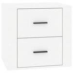 vidaXL Table de chevet Blanc brillant 50x39x47 cm